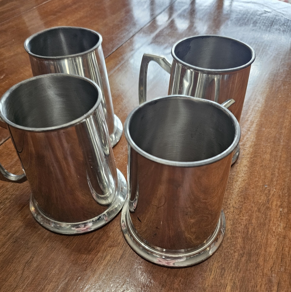 Towle Silver Beer Mugs Set